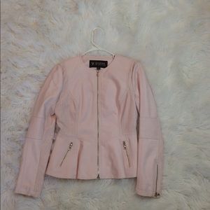 Guess Pink Faux Leather Jacket